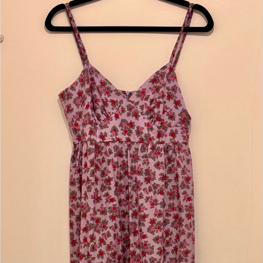 Nieves Lavi Pink Floral Maxi Dress
